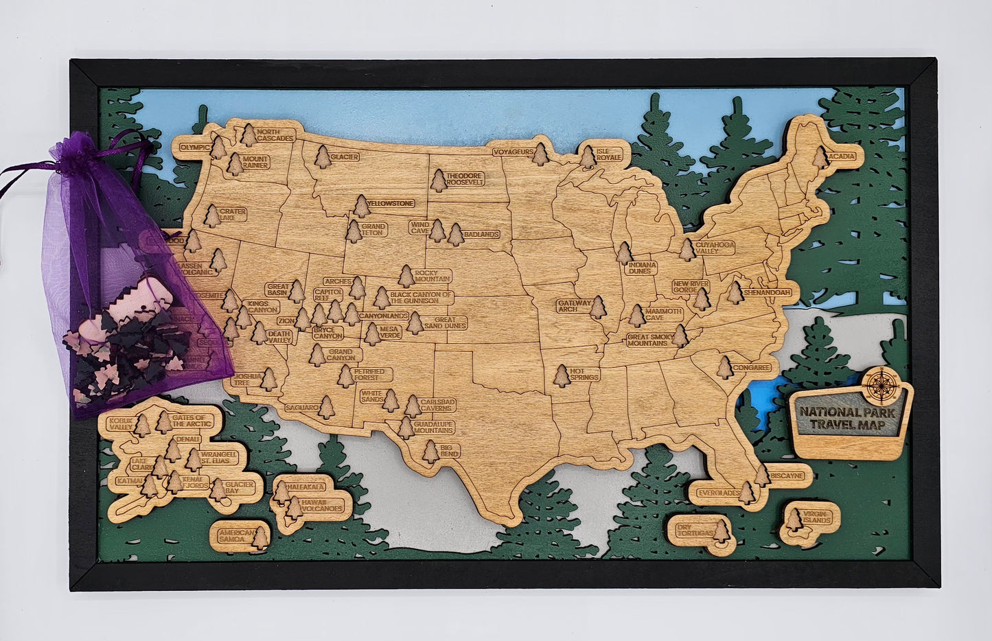 National Park Travel Map 11"X18"