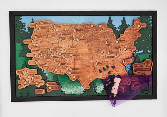 National Park Travel Map 11"X18"