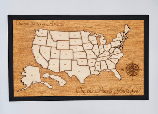 USA Travel Map 11"X18"